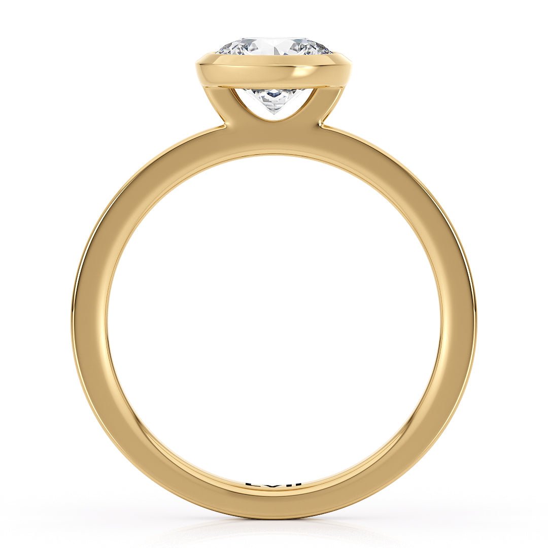 Bezel Set Round Diamond Engagement Ring - The Isadora RingLVII Fine Jewelry