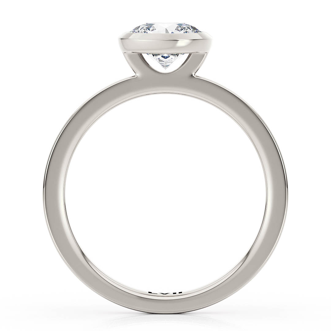 Bezel Set Round Diamond Engagement Ring - The Isadora RingLVII Fine Jewelry