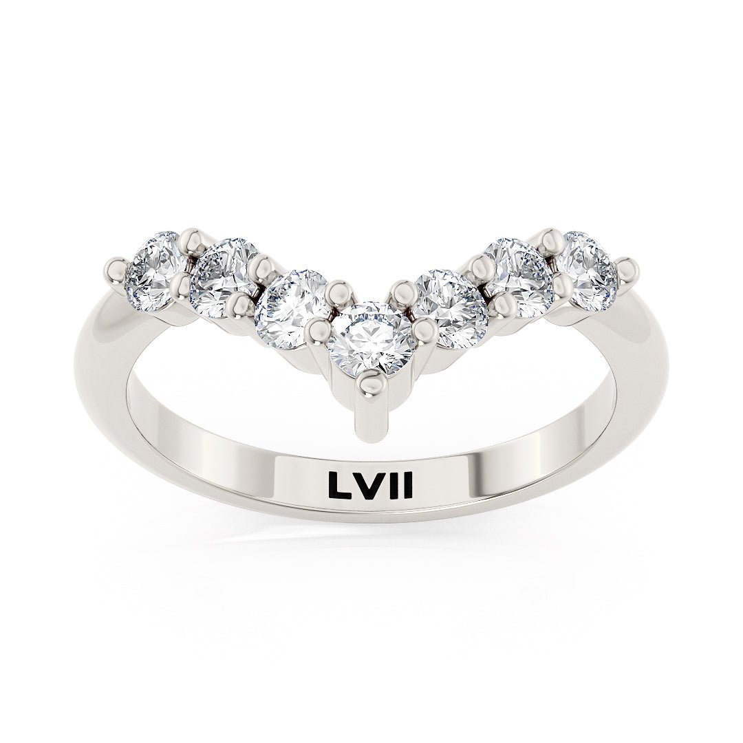 Chevron Ladies Diamond Wedding Band - The Rio Wedding BandWedding BandLVII Fine Jewelry