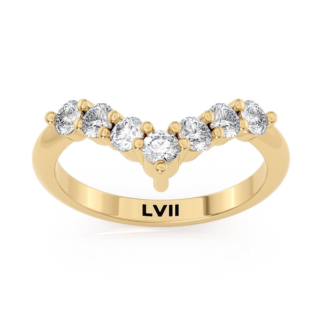 Chevron Ladies Diamond Wedding Band - The Rio Wedding BandWedding BandLVII Fine Jewelry