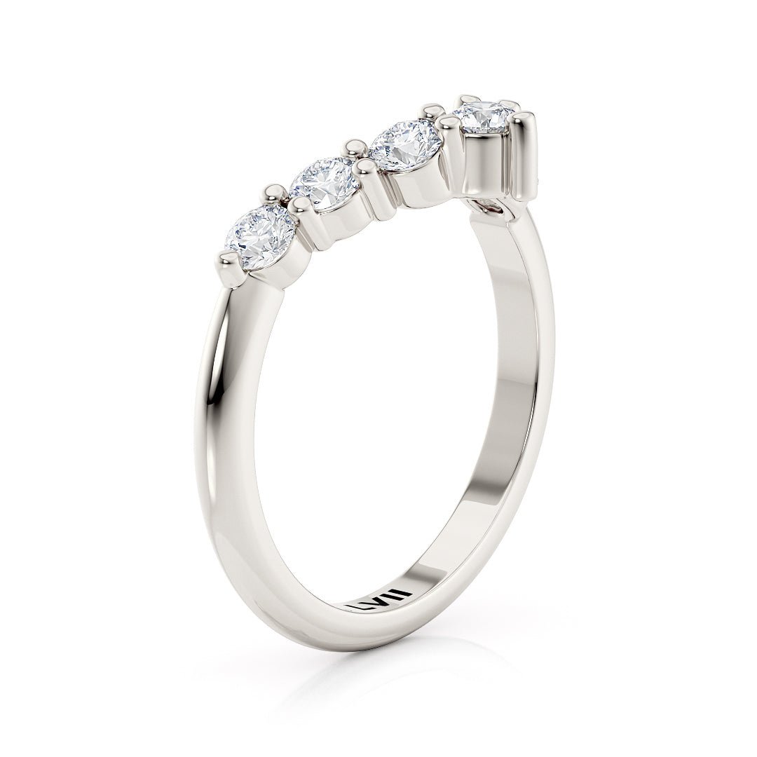 Chevron Ladies Diamond Wedding Band - The Rio Wedding BandWedding BandLVII Fine Jewelry