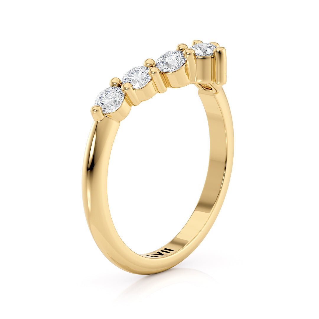 Chevron Ladies Diamond Wedding Band - The Rio Wedding BandWedding BandLVII Fine Jewelry