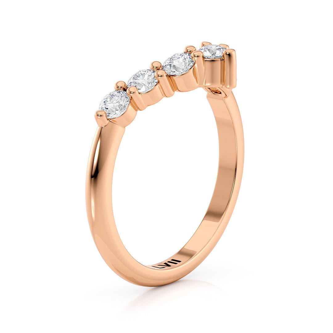 Chevron Ladies Diamond Wedding Band - The Rio Wedding BandWedding BandLVII Fine Jewelry
