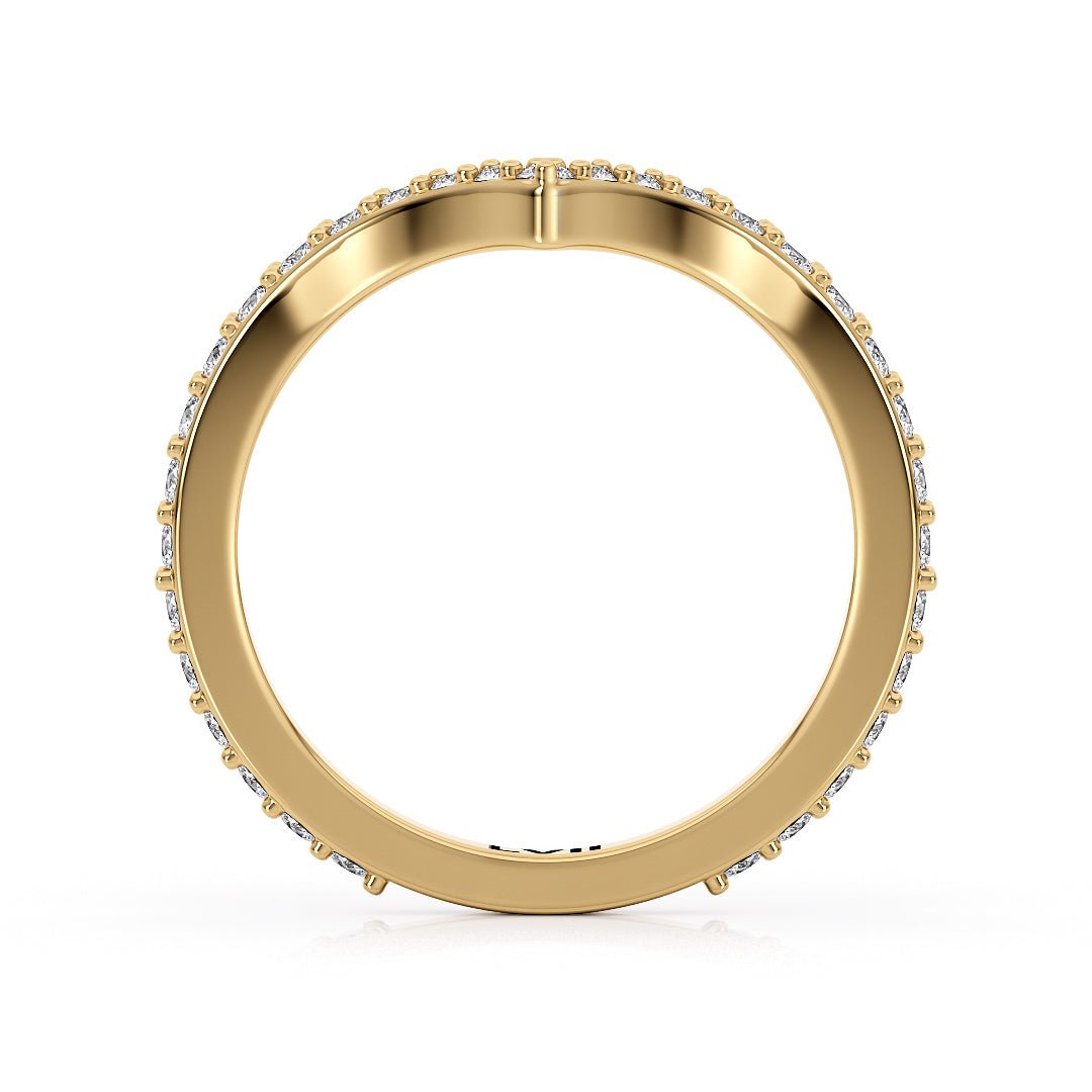 Chevron Style Wedding Bands with Lab - Grown Diamonds - The Melbourne Wedding BandWedding BandLVII Fine Jewelry