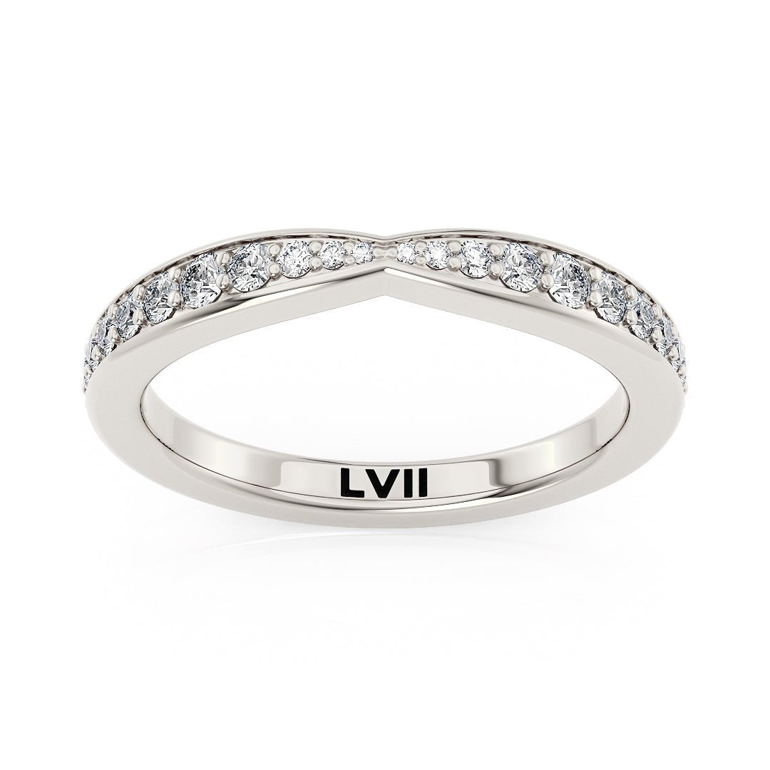 Cinched Diamond Wedding Bands Vintage Style - The Lisbon Wedding BandWedding BandLVII Fine Jewelry