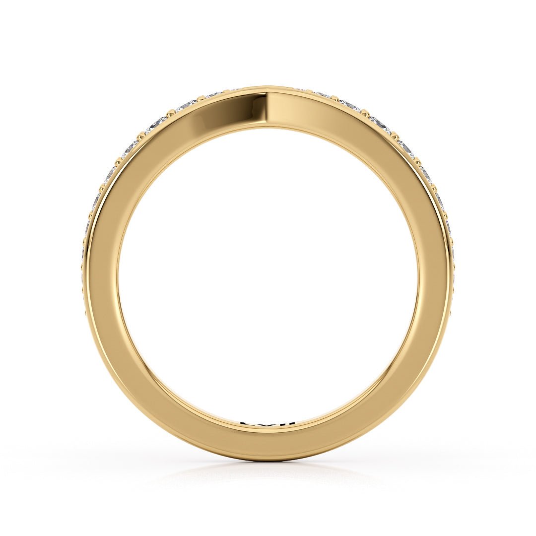 Cinched Diamond Wedding Bands Vintage Style - The Lisbon Wedding BandWedding BandLVII Fine Jewelry