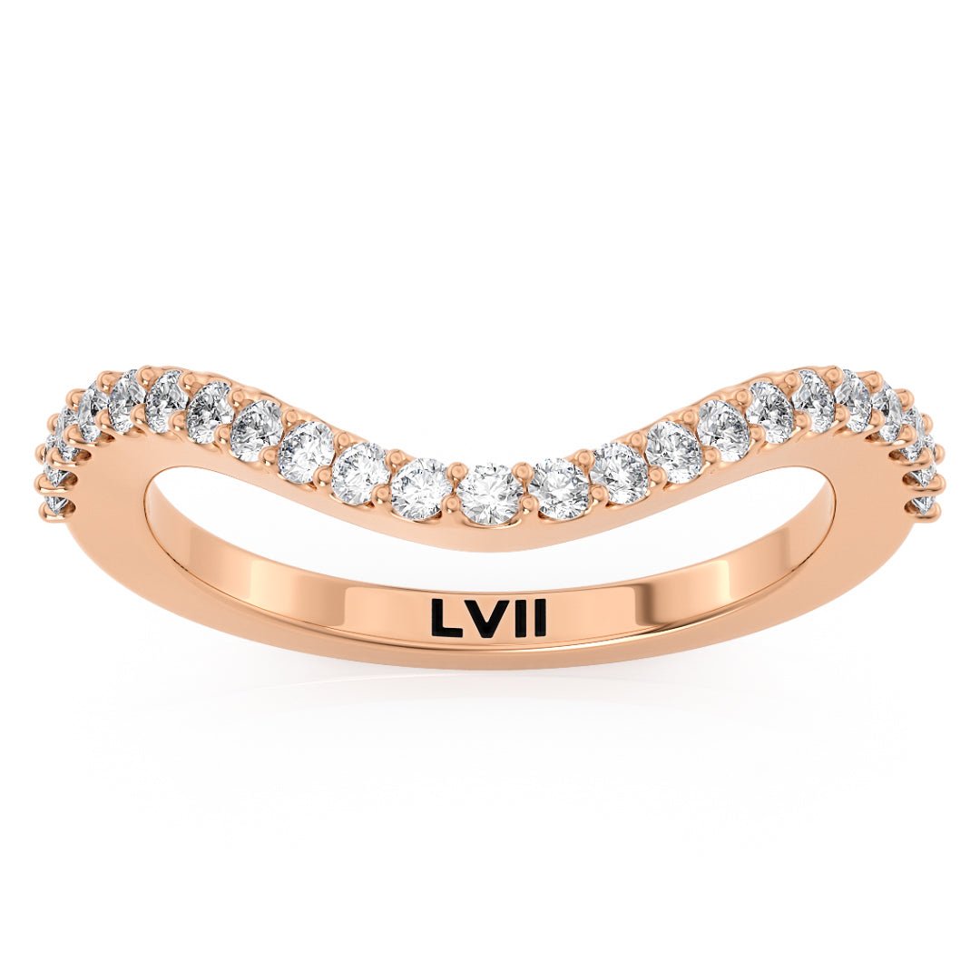Contoured Diamond Wedding Bands - The Sydney Wedding BandWedding BandLVII Fine Jewelry