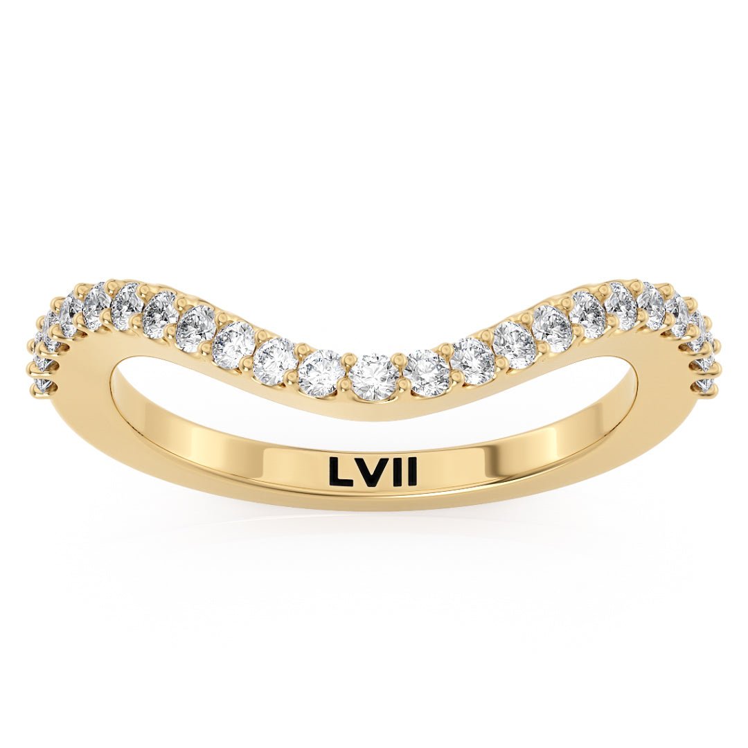 Contoured Diamond Wedding Bands - The Sydney Wedding BandWedding BandLVII Fine Jewelry