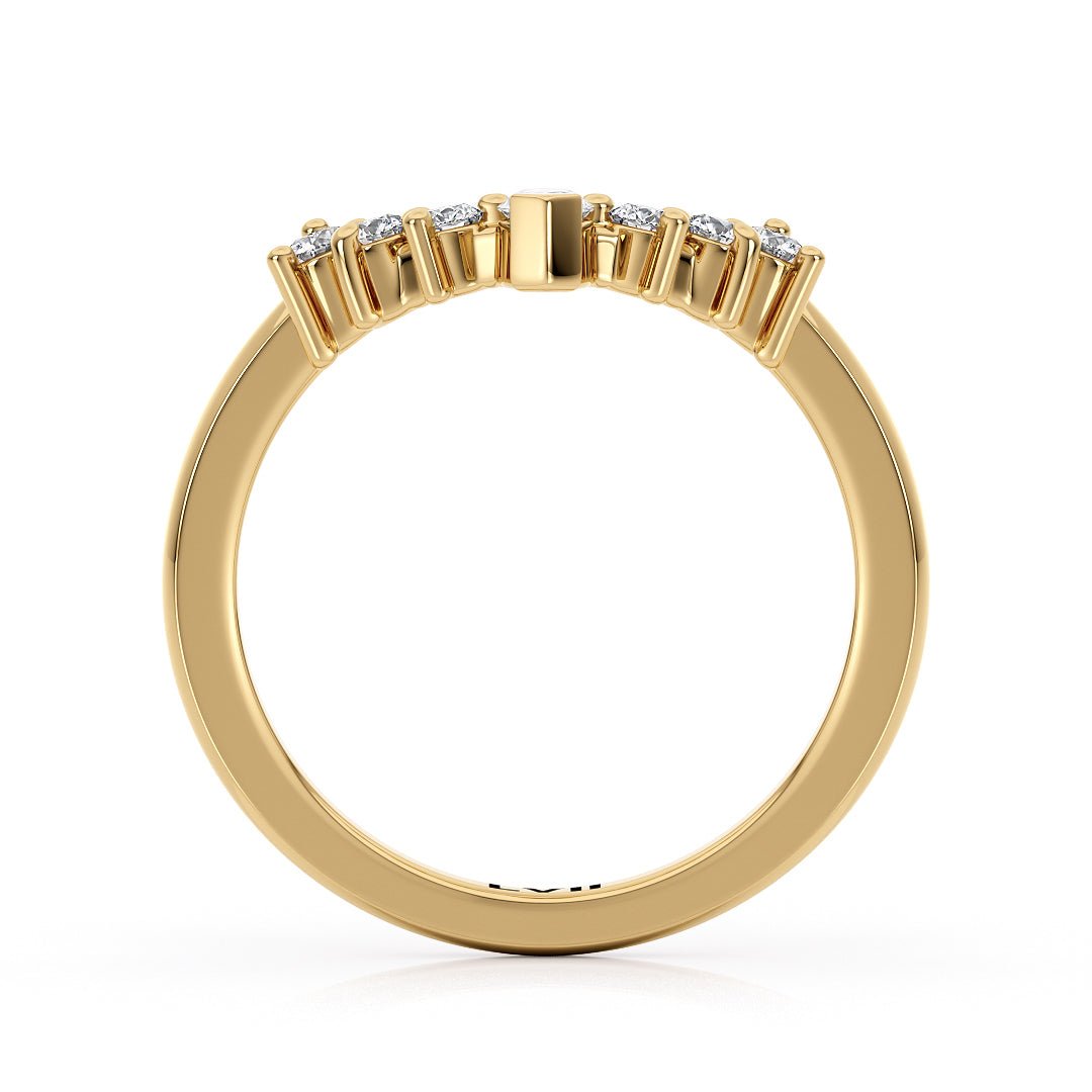 Contoured Ladies Unique Wedding Rings - The Vienna Wedding BandWedding BandLVII Fine Jewelry