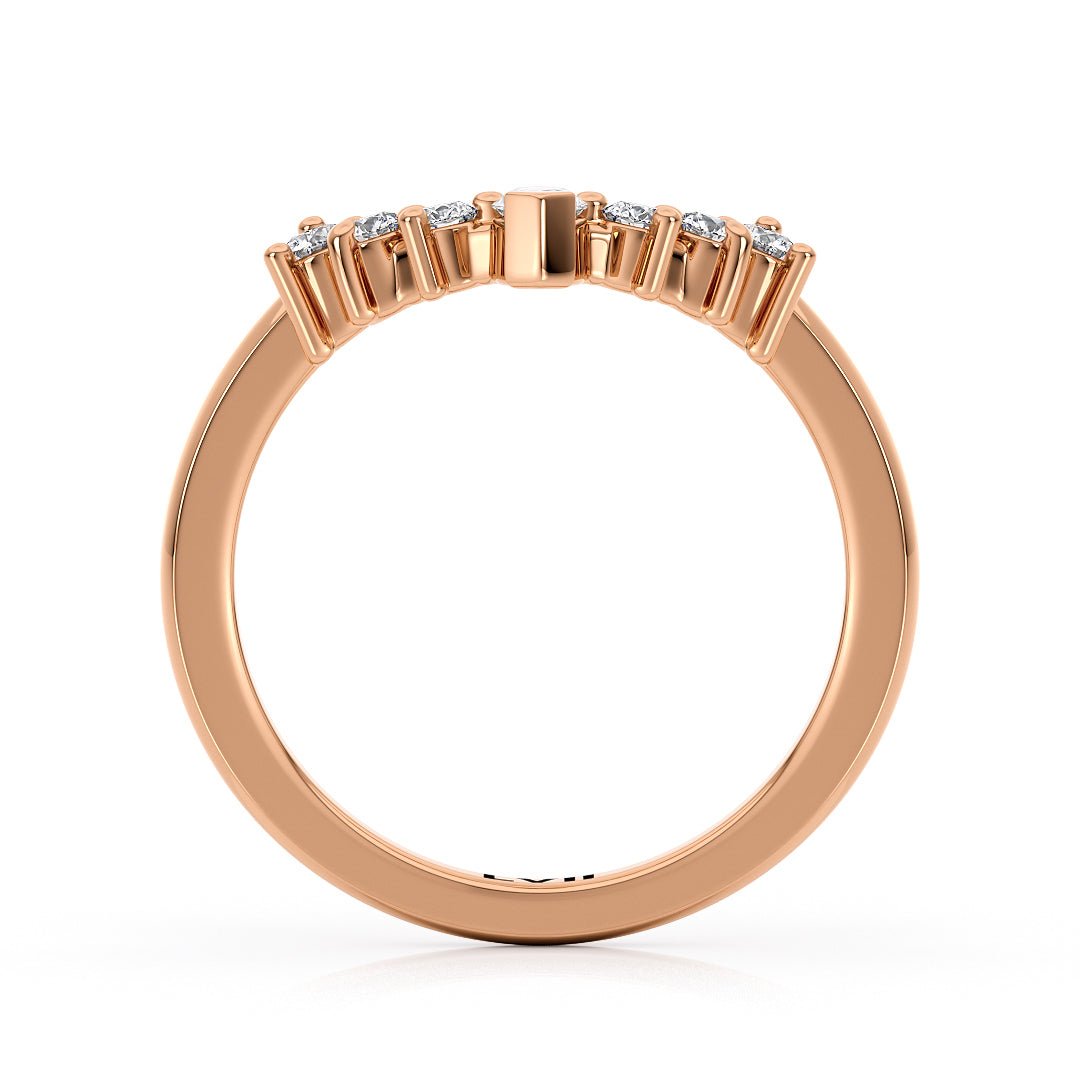 Contoured Ladies Unique Wedding Rings - The Vienna Wedding BandWedding BandLVII Fine Jewelry
