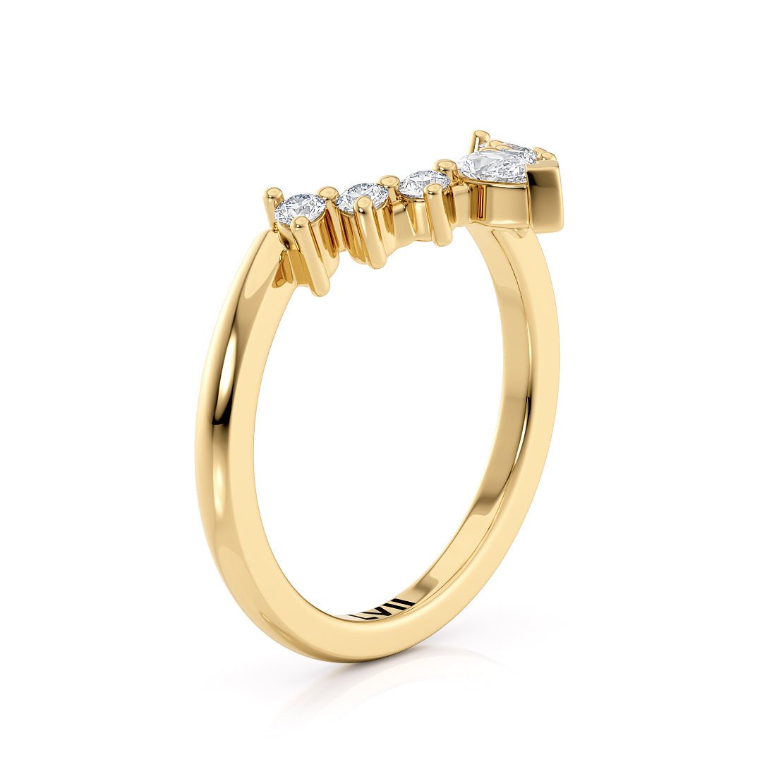 Contoured Ladies Unique Wedding Rings - The Vienna Wedding BandWedding BandLVII Fine Jewelry