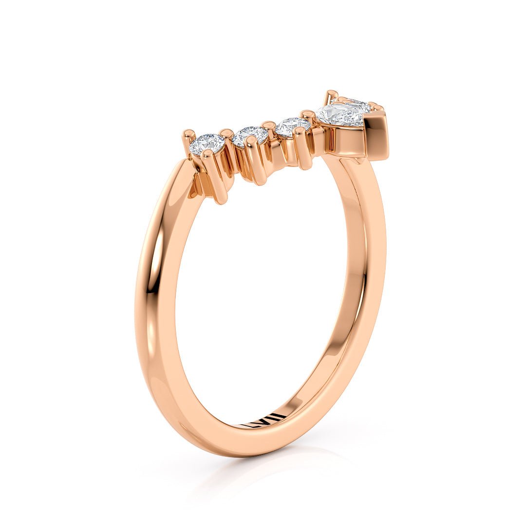 Contoured Ladies Unique Wedding Rings - The Vienna Wedding BandWedding BandLVII Fine Jewelry