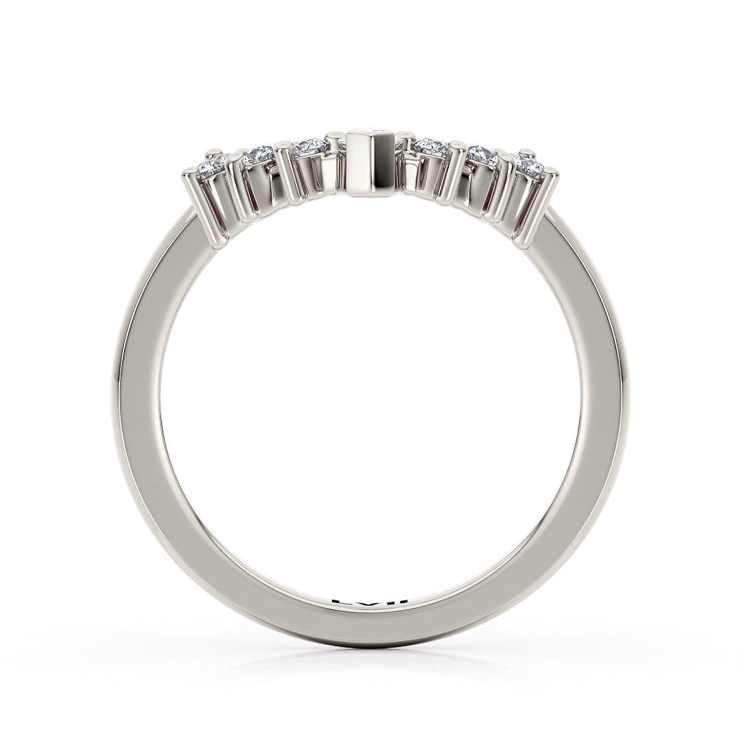Contoured Ladies Unique Wedding Rings - The Vienna Wedding BandWedding BandLVII Fine Jewelry