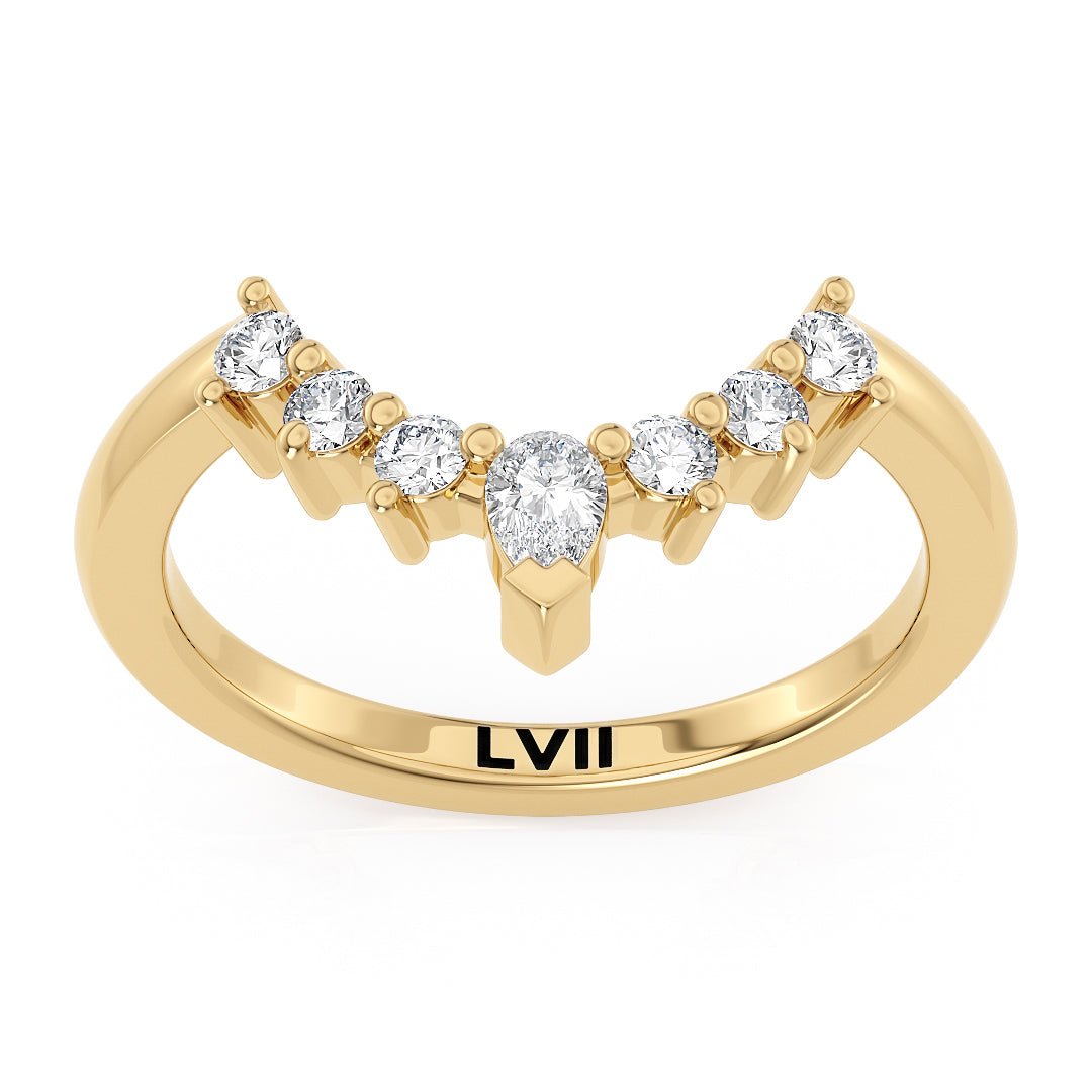 Contoured Ladies Unique Wedding Rings - The Vienna Wedding BandWedding BandLVII Fine Jewelry