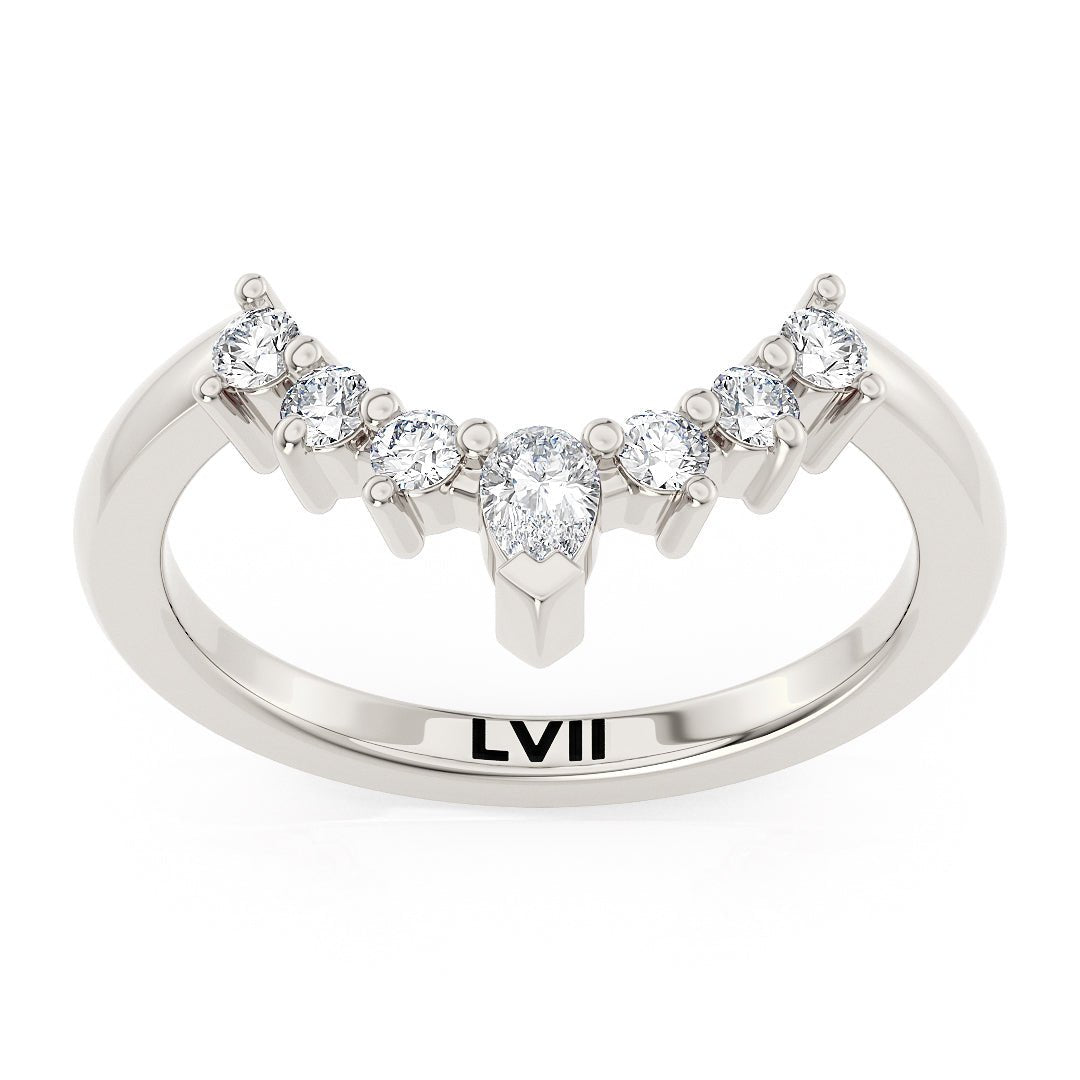 Contoured Ladies Unique Wedding Rings - The Vienna Wedding BandWedding BandLVII Fine Jewelry