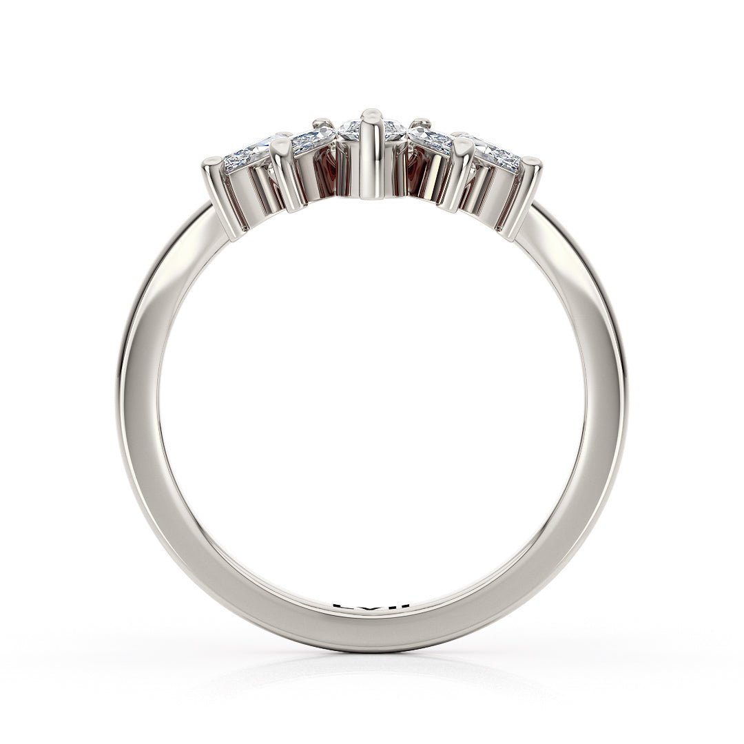 Contoured Marquise Lab - Grown Diamond Rings - The Florence Wedding BandWedding BandLVII Fine Jewelry
