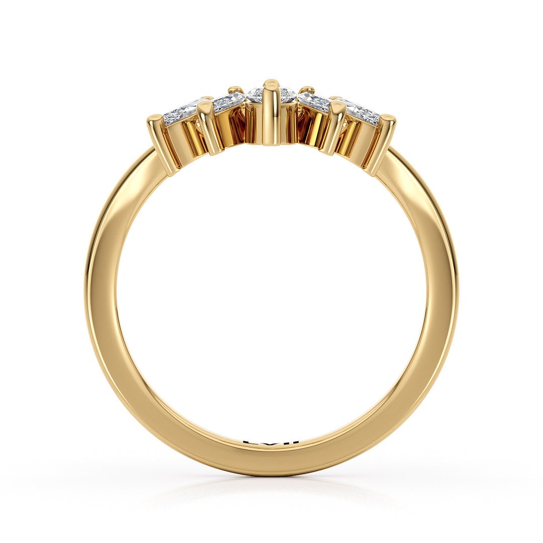 Contoured Marquise Lab - Grown Diamond Rings - The Florence Wedding BandWedding BandLVII Fine Jewelry