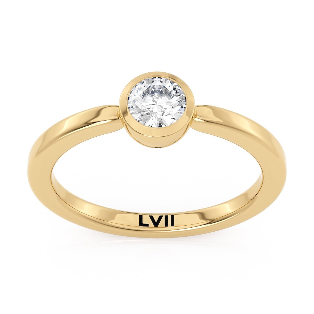 Dainty Artisanal Lab Diamond Ring with Vintage Appeal - The Cassandra RingLVII Fine Jewelry