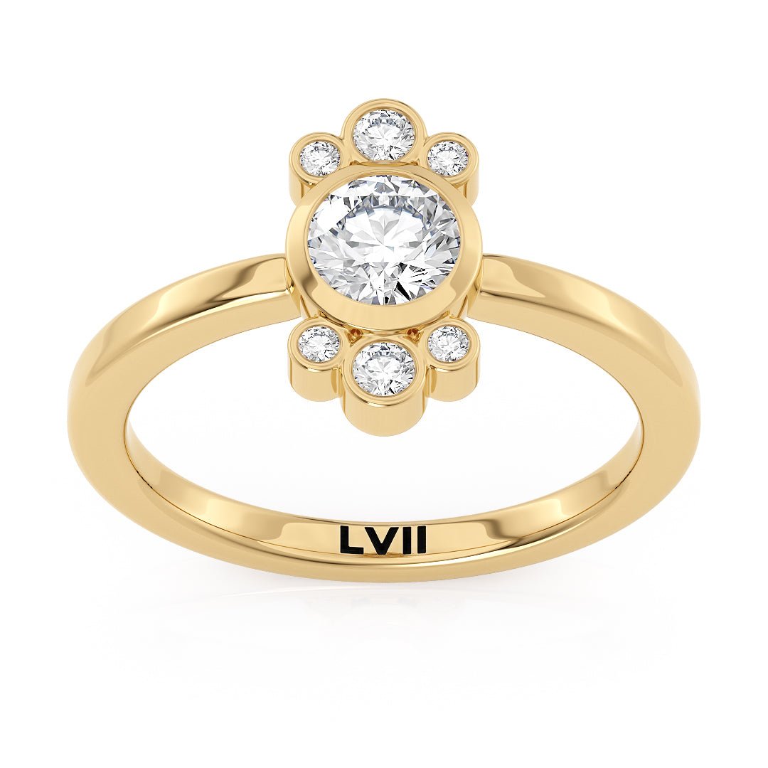 Dainty Vintage Art Deco Engagement Ring - The Emmeline RingEngagement RingLVII Fine Jewelry