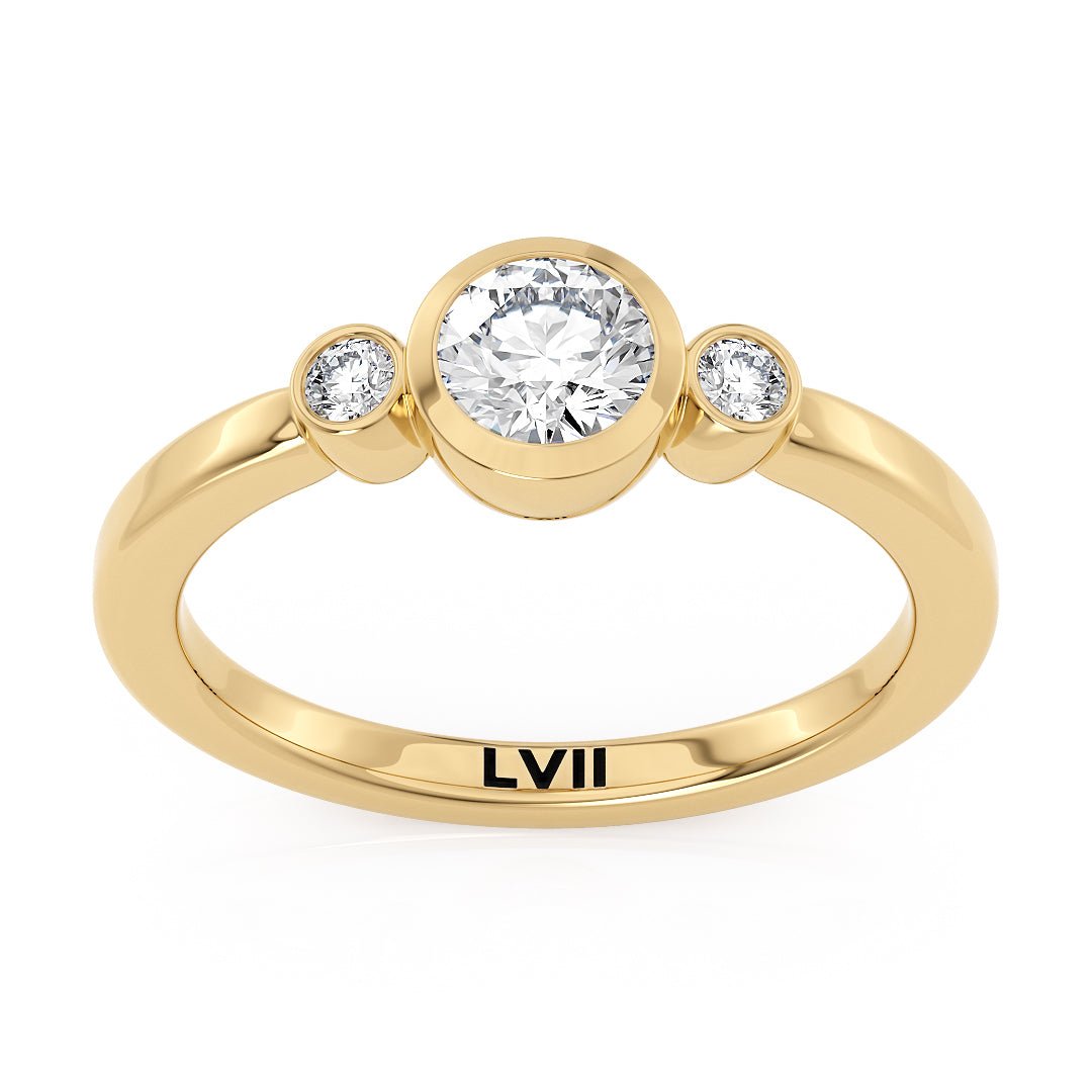 Dainty Vintage Inspired Lab Diamond Ring - The Delphine RingLVII Fine Jewelry