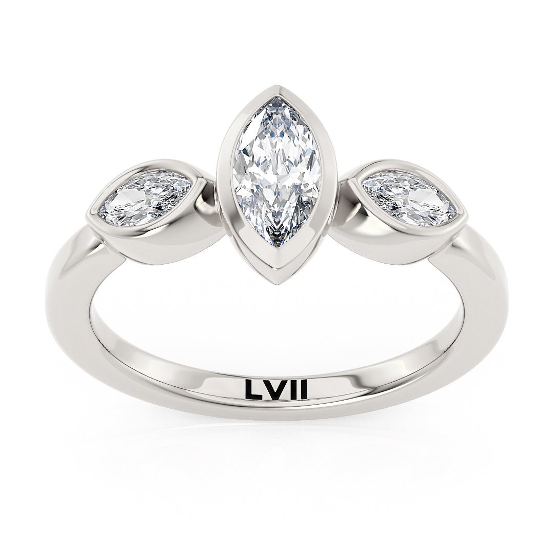 Dainty Vintage Lab Diamond Engagement Ring - The Evie RingEngagement RingLVII Fine Jewelry