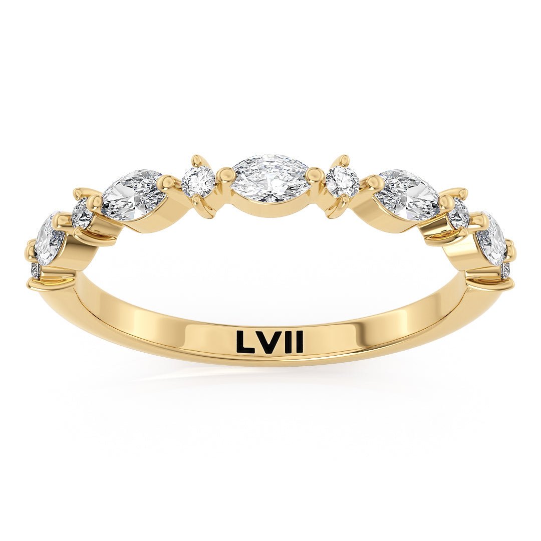 Diamond Wedding Bands Vintage Rings - The Alexandria Wedding BandWedding BandLVII Fine Jewelry