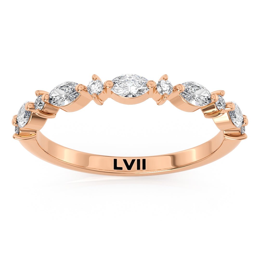 Diamond Wedding Bands Vintage Rings - The Alexandria Wedding BandWedding BandLVII Fine Jewelry