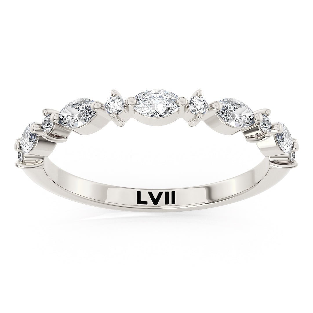 Diamond Wedding Bands Vintage Rings - The Alexandria Wedding BandWedding BandLVII Fine Jewelry