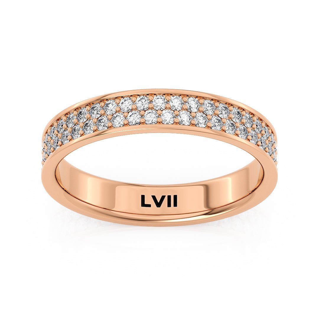 Double Row Eternity Diamond Wedding Bands - The Madrid Wedding BandWedding BandLVII Fine Jewelry