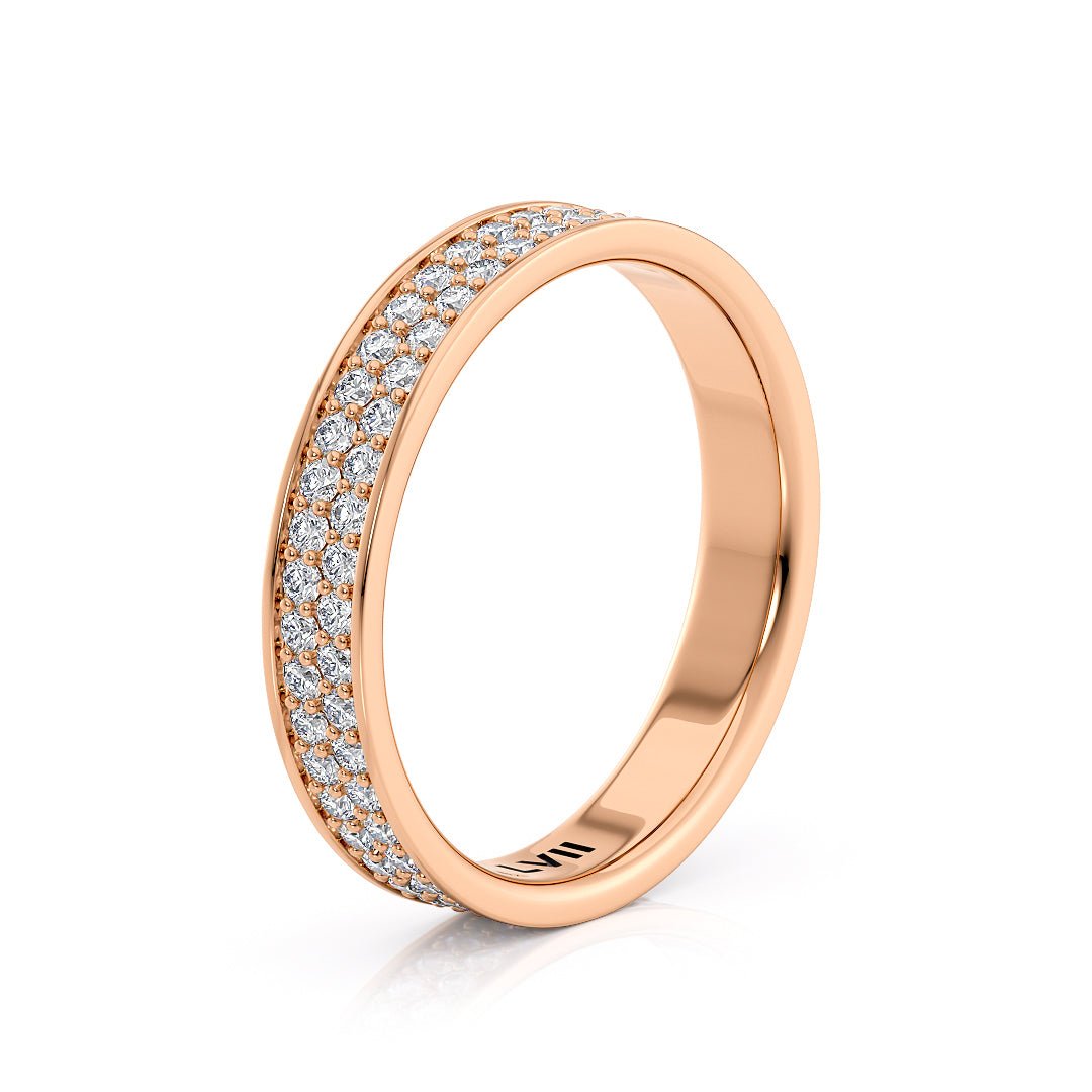 Double Row Eternity Diamond Wedding Bands - The Madrid Wedding BandWedding BandLVII Fine Jewelry