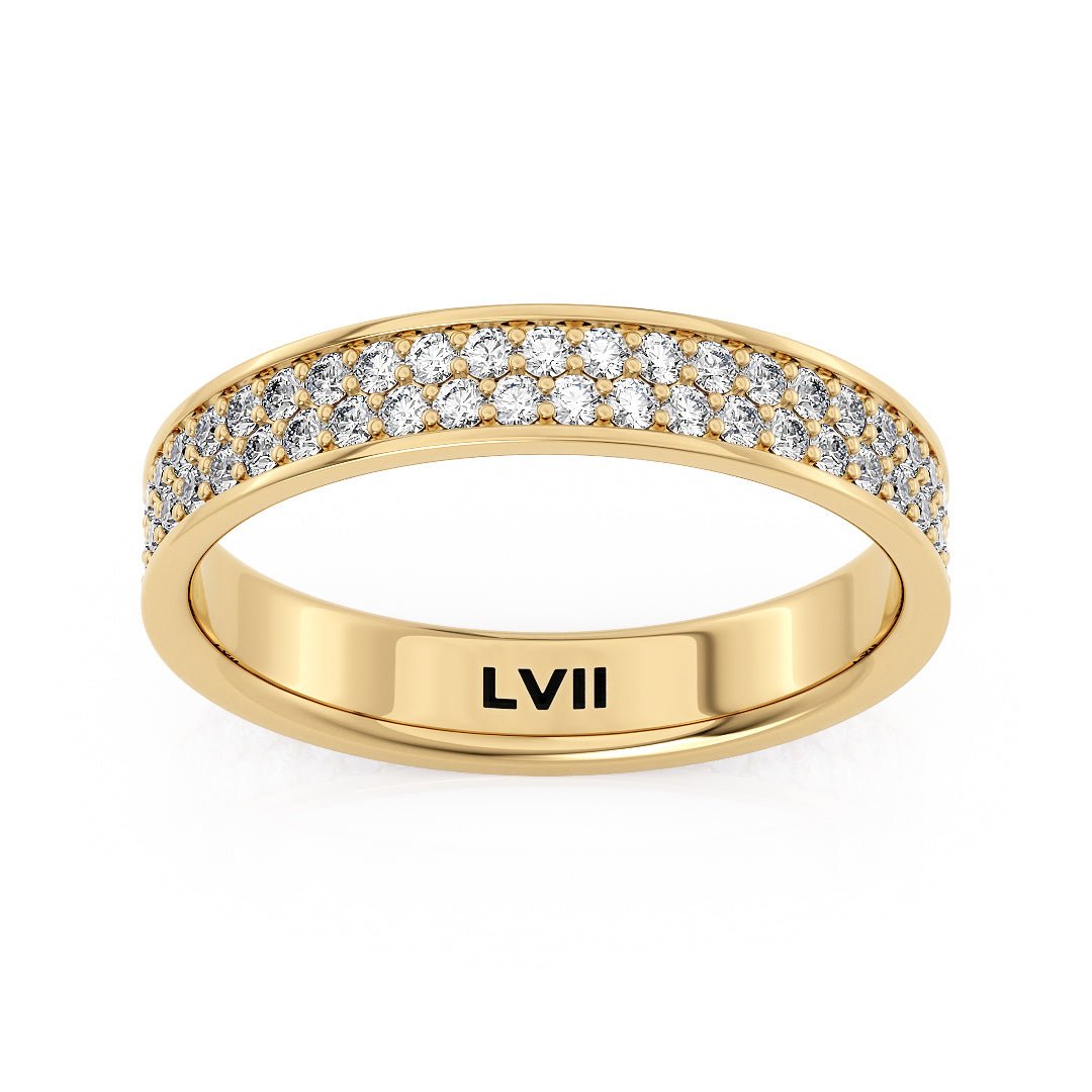 Double Row Eternity Diamond Wedding Bands - The Madrid Wedding BandWedding BandLVII Fine Jewelry