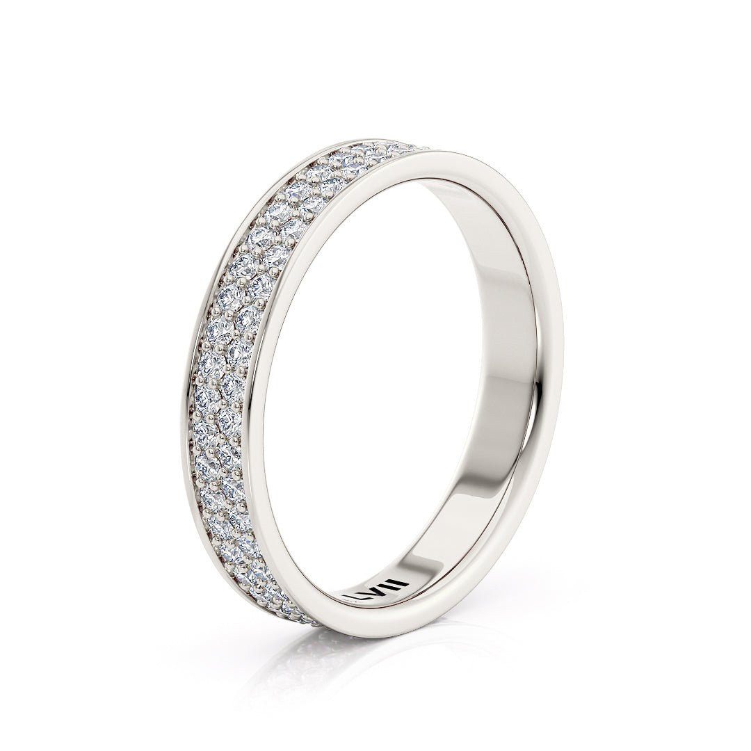Double Row Eternity Diamond Wedding Bands - The Madrid Wedding BandWedding BandLVII Fine Jewelry