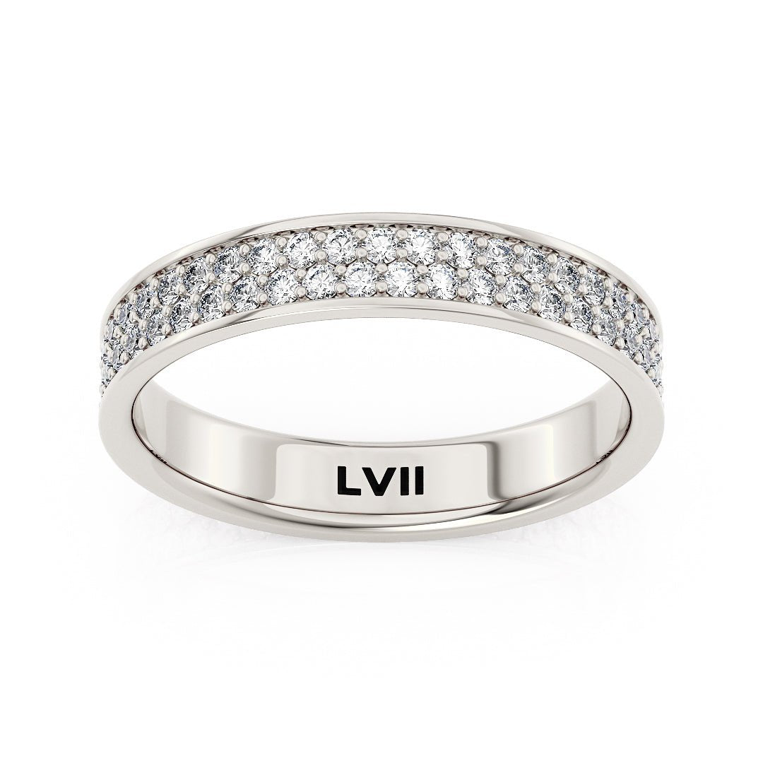 Double Row Eternity Diamond Wedding Bands - The Madrid Wedding BandWedding BandLVII Fine Jewelry