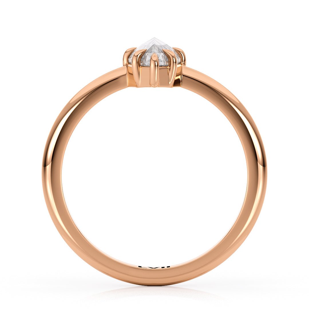 Earthy Enchantment: Sustainable Salt and Pepper Diamond Ring | Ethically Sourced, Timeless Beauty - The Hazel RingEngagement RingLVII Fine Jewelry