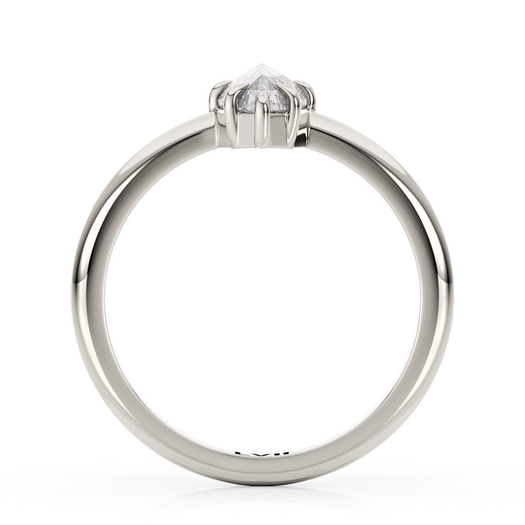 Earthy Enchantment: Sustainable Salt and Pepper Diamond Ring | Ethically Sourced, Timeless Beauty - The Hazel RingEngagement RingLVII Fine Jewelry