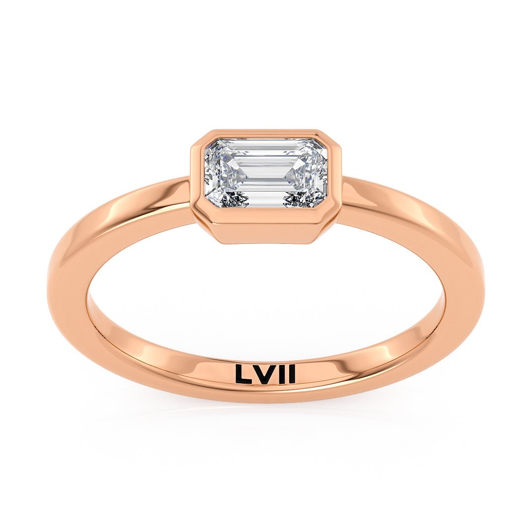 Emerald Cut Diamond Engagement Ring - The Elowen RingEngagement RingLVII Fine Jewelry