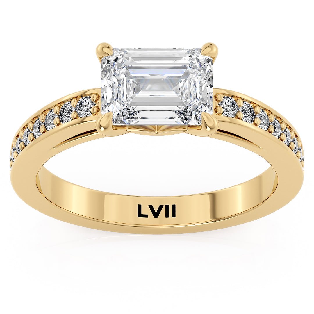 Emerald Cut Engagement Rings Lab Grown Diamond Rings - The Anneliese RingEngagement RingLVII Fine Jewelry