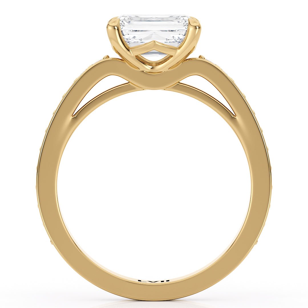 Emerald Cut Engagement Rings Lab Grown Diamond Rings - The Anneliese RingEngagement RingLVII Fine Jewelry