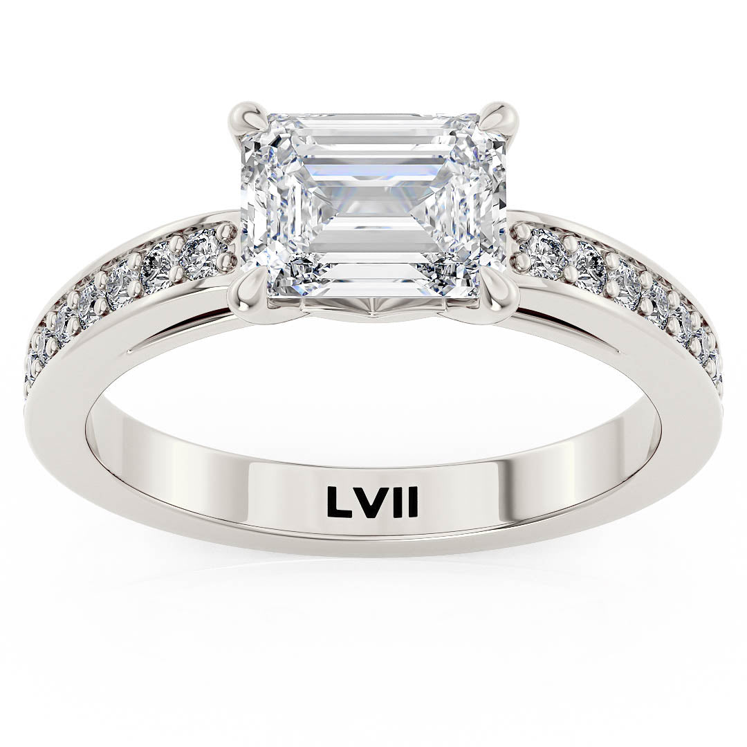 Emerald Cut Engagement Rings Lab Grown Diamond Rings - The Anneliese RingEngagement RingLVII Fine Jewelry