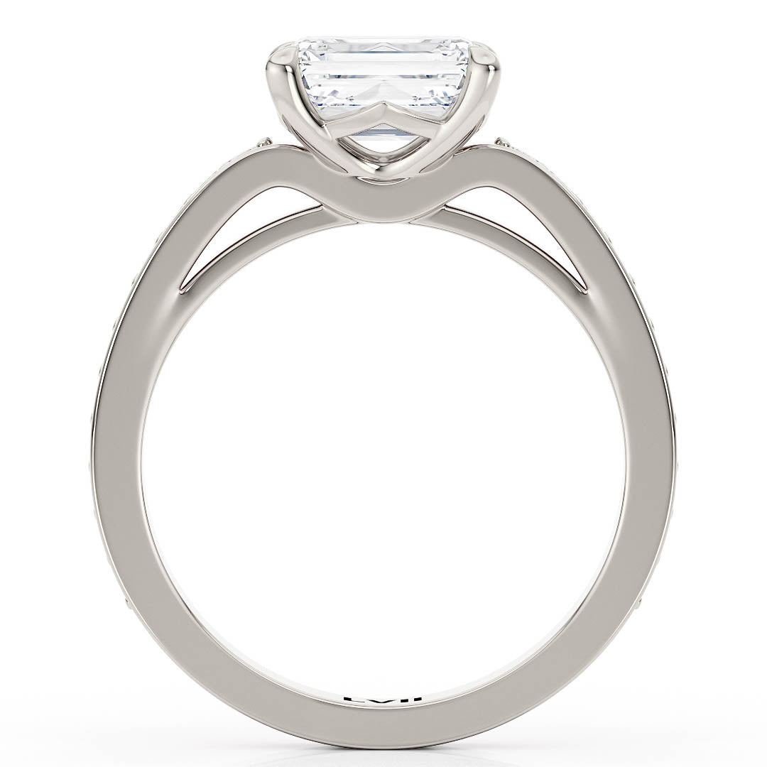 Emerald Cut Engagement Rings Lab Grown Diamond Rings - The Anneliese RingEngagement RingLVII Fine Jewelry