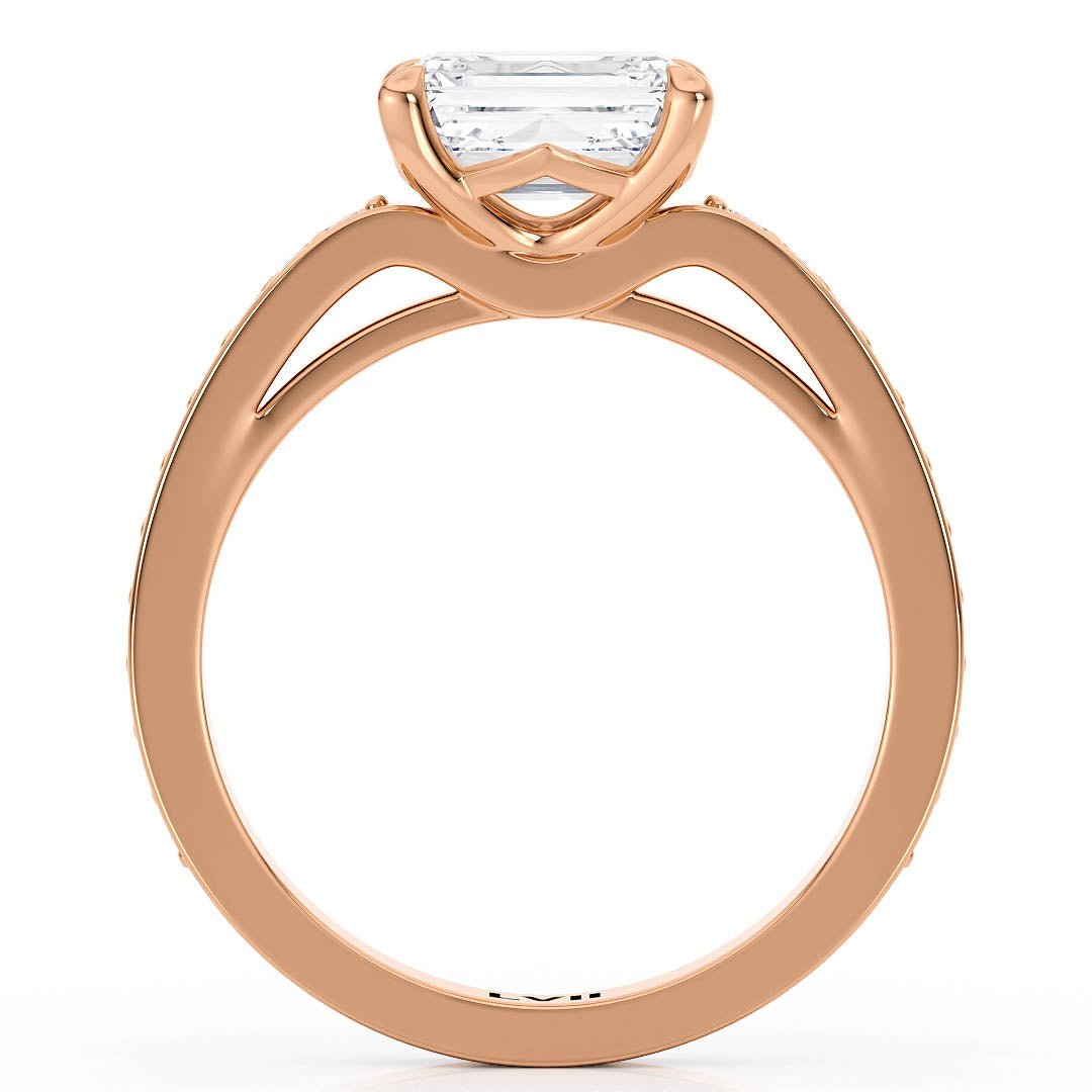Emerald Cut Engagement Rings Lab Grown Diamond Rings - The Anneliese RingEngagement RingLVII Fine Jewelry