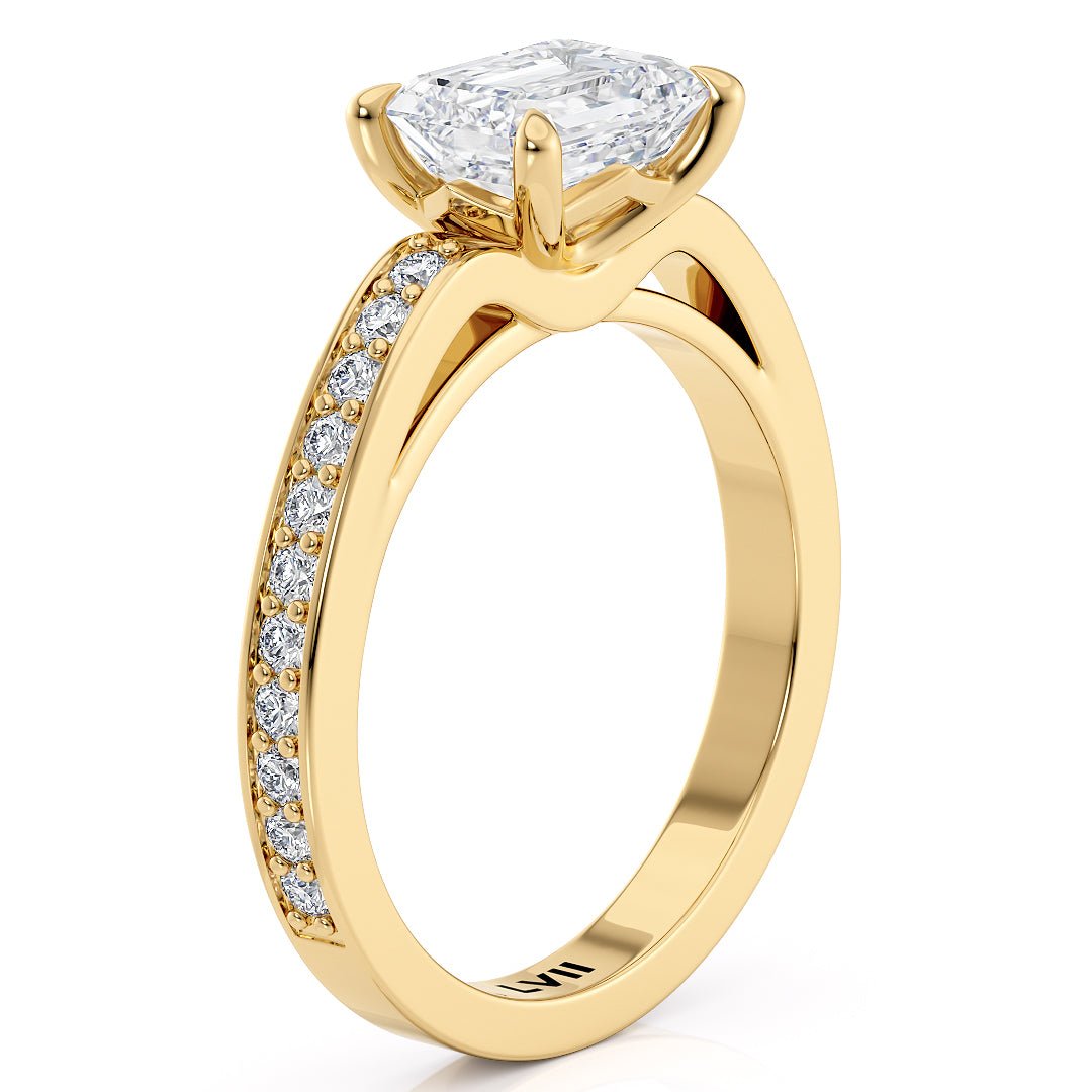 Emerald Cut Engagement Rings Lab Grown Diamond Rings - The Anneliese RingEngagement RingLVII Fine Jewelry
