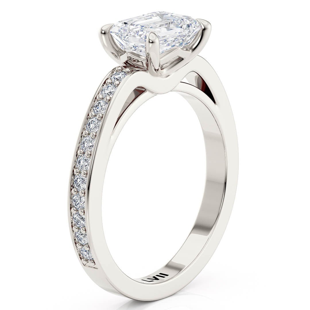 Emerald Cut Engagement Rings Lab Grown Diamond Rings - The Anneliese RingEngagement RingLVII Fine Jewelry