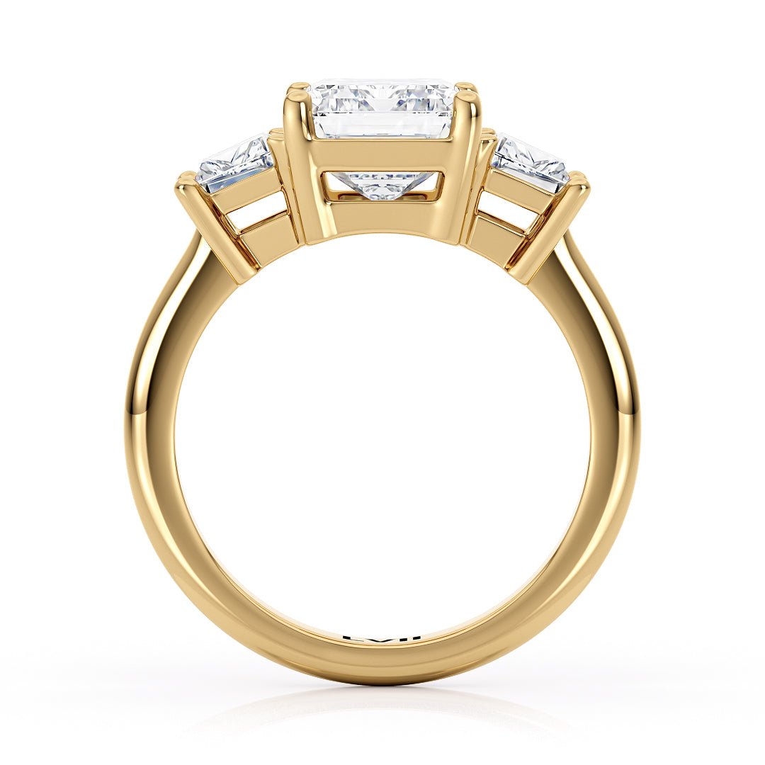 Emerald Cut Ring Lab Grown Diamond Engagement Rings | - The Celestia RingEngagement RingLVII Fine Jewelry