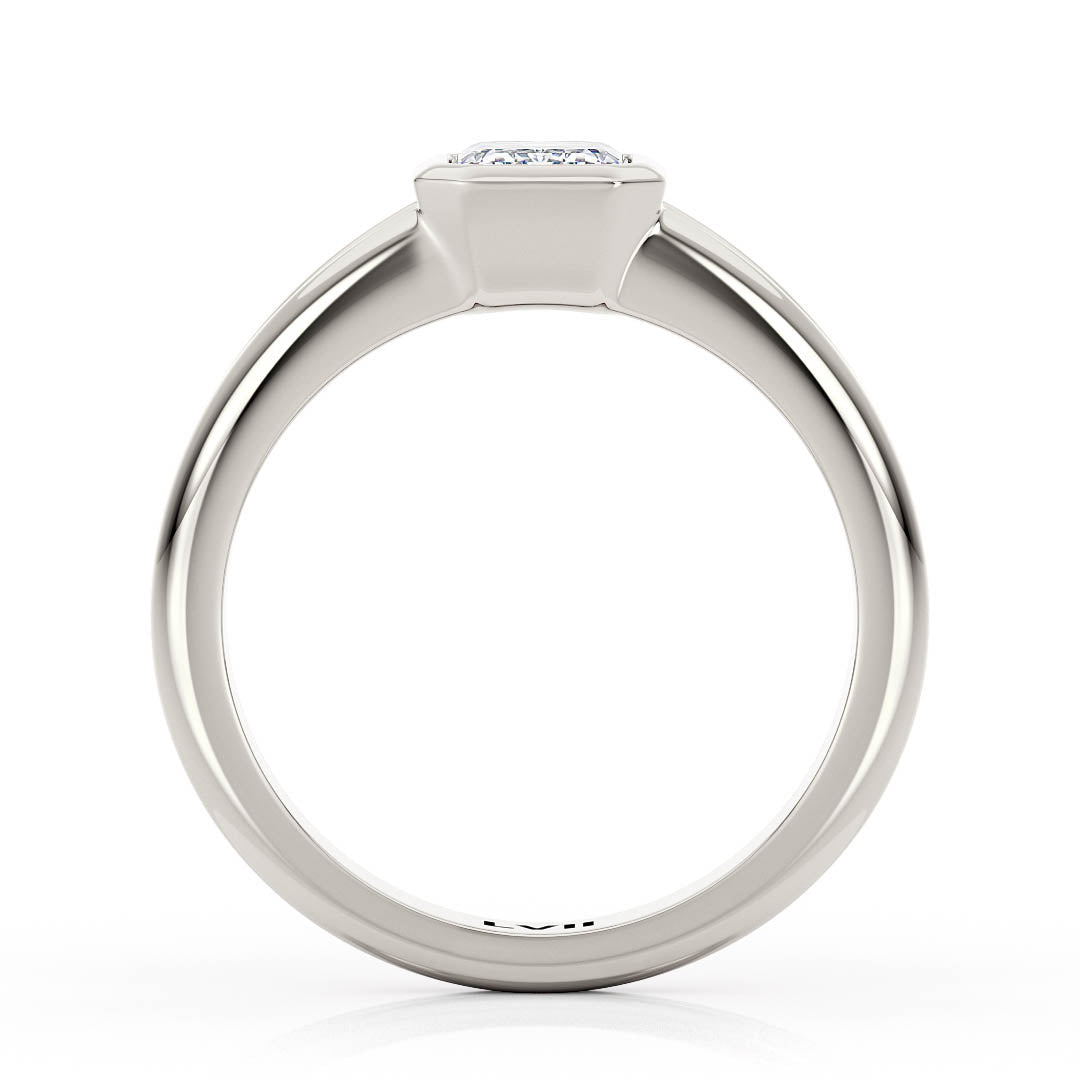 Emerald Cut Ring Lab Grown Diamond Rings with Vintage Style Design - The Aurelia RingLVII Fine Jewelry