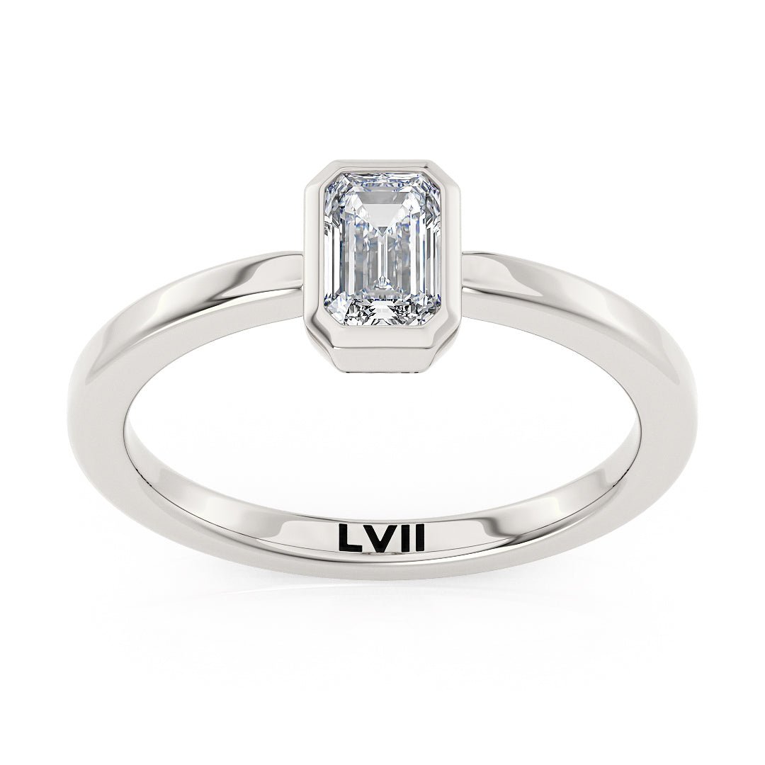 Emerald Cut Solitaire Engagement Ring - The Rosamund RingEngagement RingLVII Fine Jewelry
