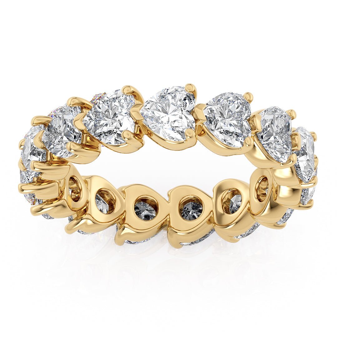 Heart Shape Diamond Eternity Wedding Band with Lab Grown Diamonds for Her - The Istanbul Wedding BandWedding BandLVII Fine Jewelry