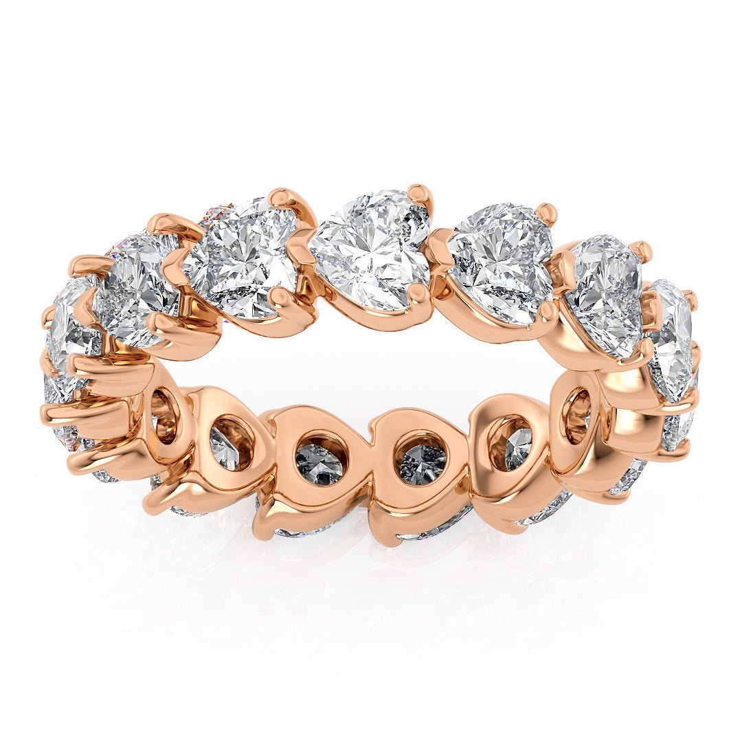 Heart Shape Diamond Eternity Wedding Band with Lab Grown Diamonds for Her - The Istanbul Wedding BandWedding BandLVII Fine Jewelry