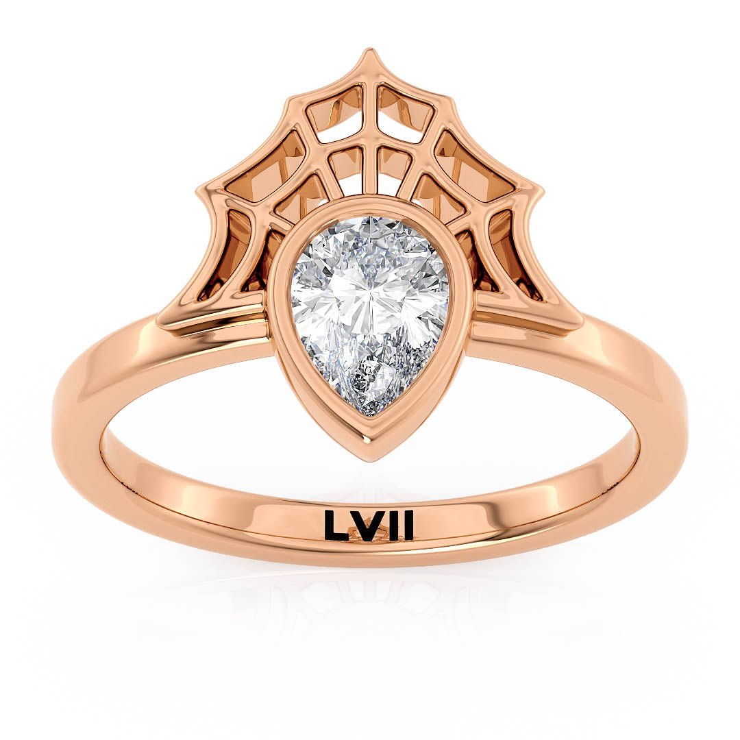 Intricate Spider Web Design | Vintage - Inspired Ethical Engagement Rings - The Anansi RingEngagement RingLVII Fine Jewelry
