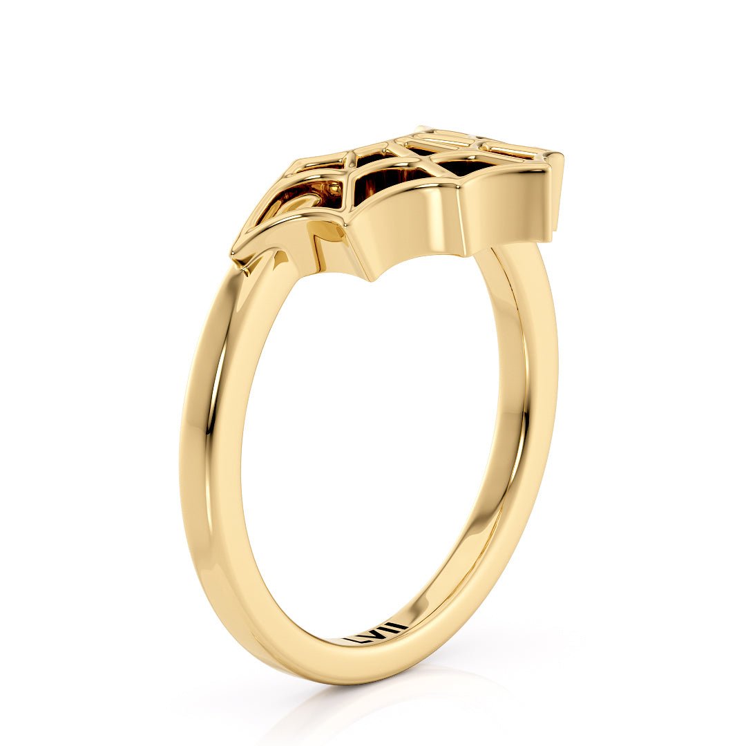 Intriguing Spiderweb Curved Edge Wedding BandWedding BandLVII Fine Jewelry